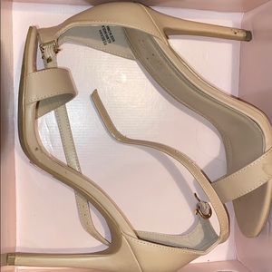 Nude strap heels